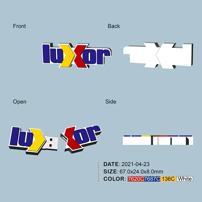 PVC Custom Shape Usb Flash Drive