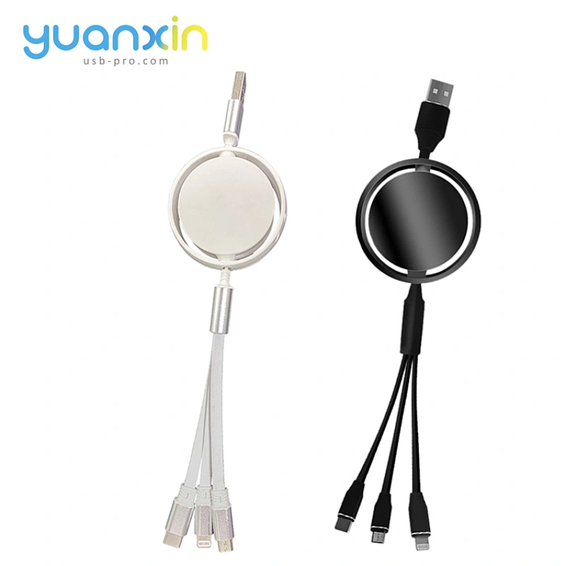 Custom retract ABS charging cable