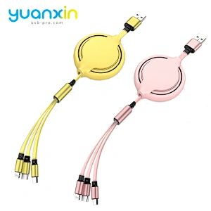 Promotion  round 3 in 1  retract Charging Cable