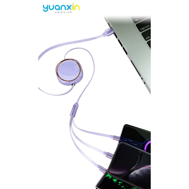 Custom Doming Retract Charging Cable