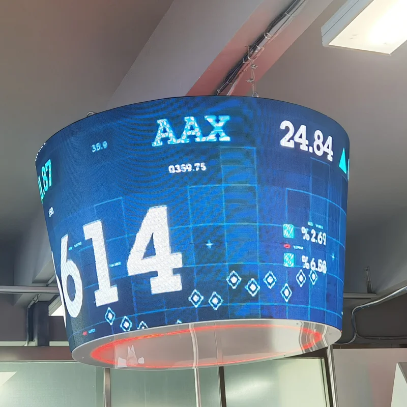 China factory price P1.86 P2 P2.5 P3 indoor flexible curved 360 degree video wall Cylinder column led screen