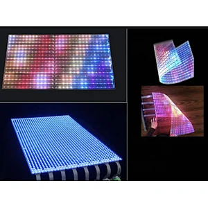 2020 new technology led film display screen 6mm IP65 waterproof lightweight transparent PCB board foldable led film display