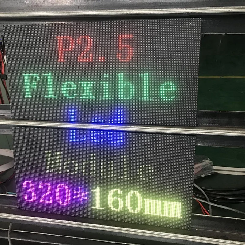 Full Color RGB Small Pitch P2.5 P3 Flexible Soft LED Panel Digital Flexible led Screen Module 320*160mm