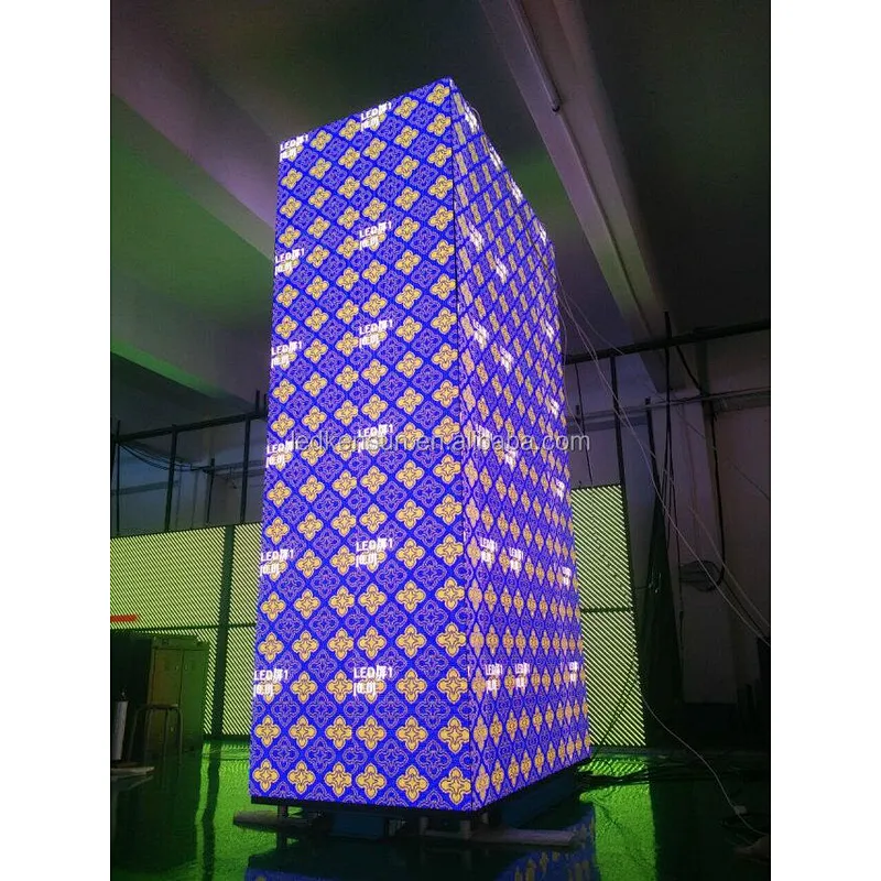 New type HD P3 Indoor full color SMD electronic advertising led display four sides curve led displays