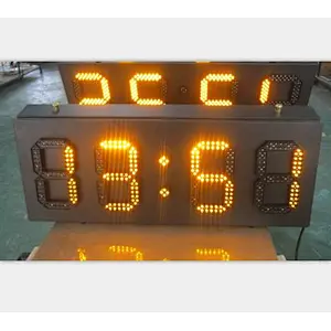 RF wireless control LED time date temperature 4 inches 4 digital display led clock time led board for sale