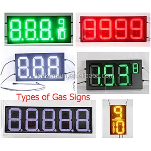8inch 12inch 16inch 24inch white/red/green/yellow blue color  led display Gas Station LED Price Sign
