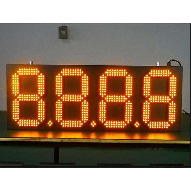 China factory price 8'' 10'' 12'' 16'' 20'' gas station price led sign outdoor IP68 red/green/yellow/white petrol price led sign