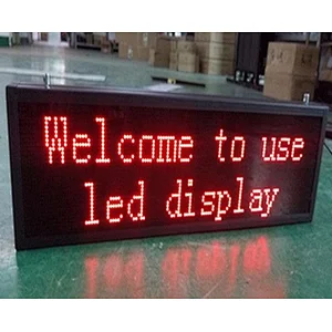 IP65 P10 SMD single red color scrolling text led screen