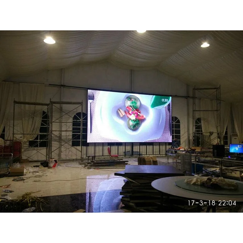 Shenzhen factory price P4 P5 P6 indoor stage background wall led display P5 customized size fixed install led screen