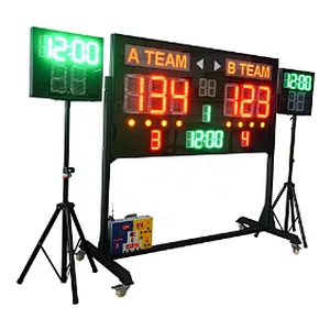 Customized Outdoor LED scoreboard with 24s per seconds for basketball game