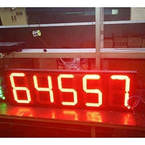 8 inches outdoor sign red digital signage led gas station price display