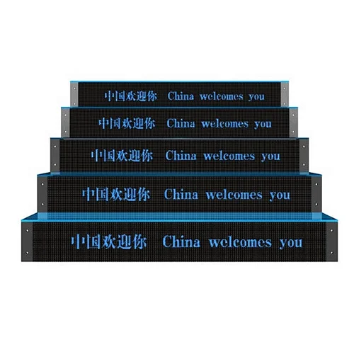 2020 New design customized led stair step acrylic lighting full color video advertising led display screen
