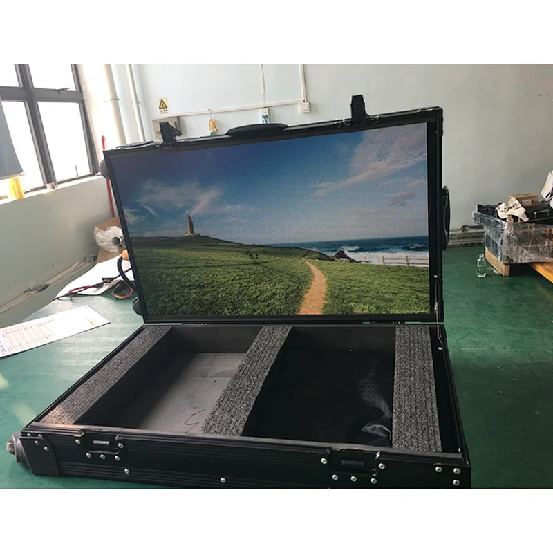 China Shenzhen HD COB 3in1 P1.25 Smart LED Display Screen Signage COB trolley case easy to carry