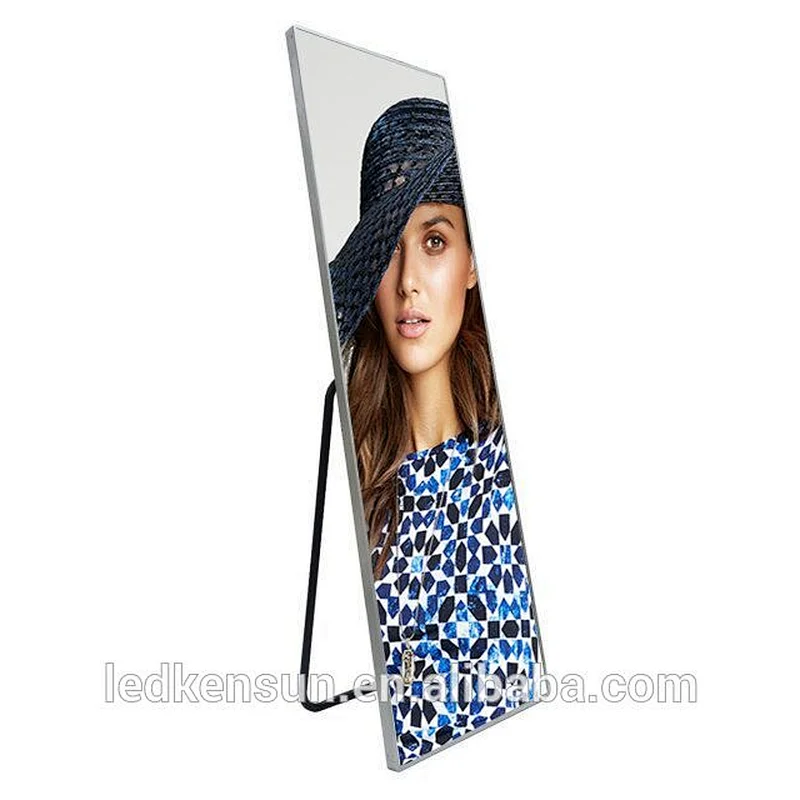 P2 Indoor Led Thin Mirror Led Advertise Screen Dispaly/Clothing Shop Advertising Poster Display