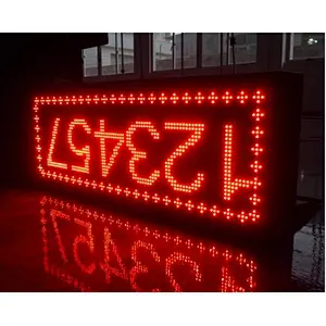 IP65 world language P10 SMD single red color scrolling text led screen