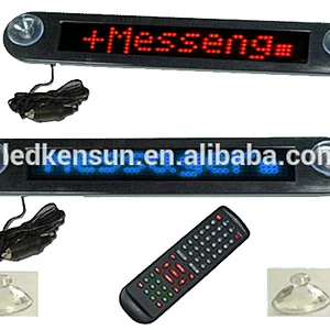 single RED LED CAR SIGN LIGHT MESSAGE SCROLLING display With Remote Control 7X50 with car battery 12V voltage