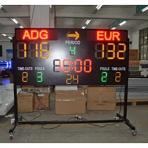 Customized Outdoor LED scoreboard with 24s per seconds for basketball game