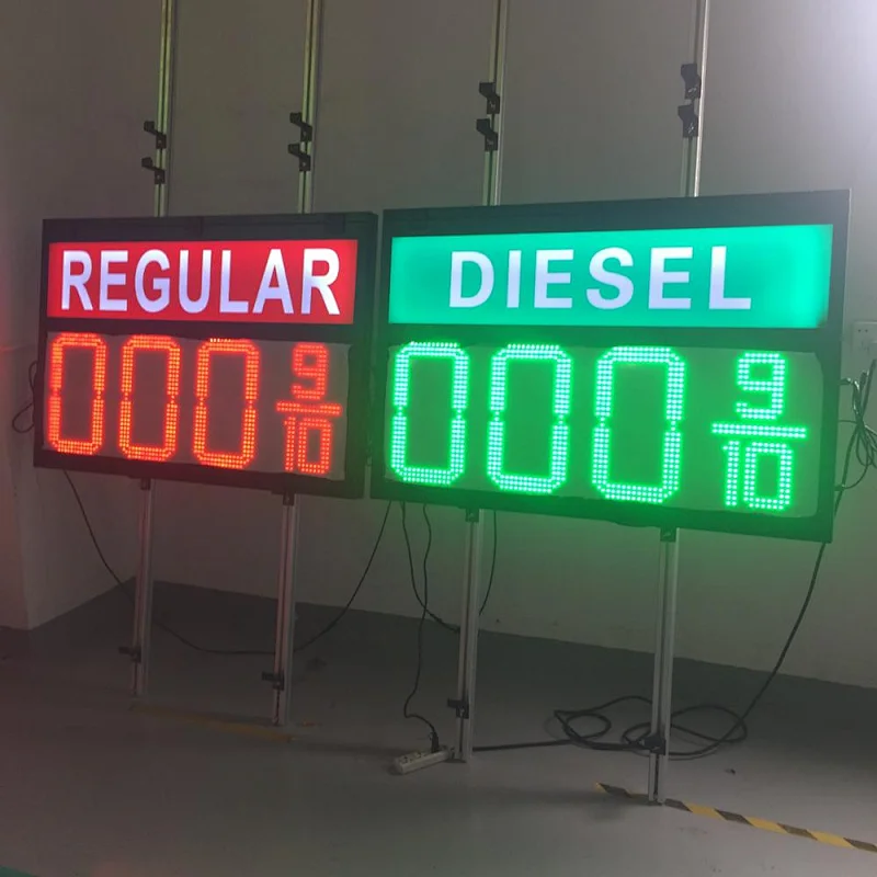 Outdoor waterproof 16inch Petrol Gas Station Screen 8.889/10 Regular Led Gas Price Sign Digital Oil Price