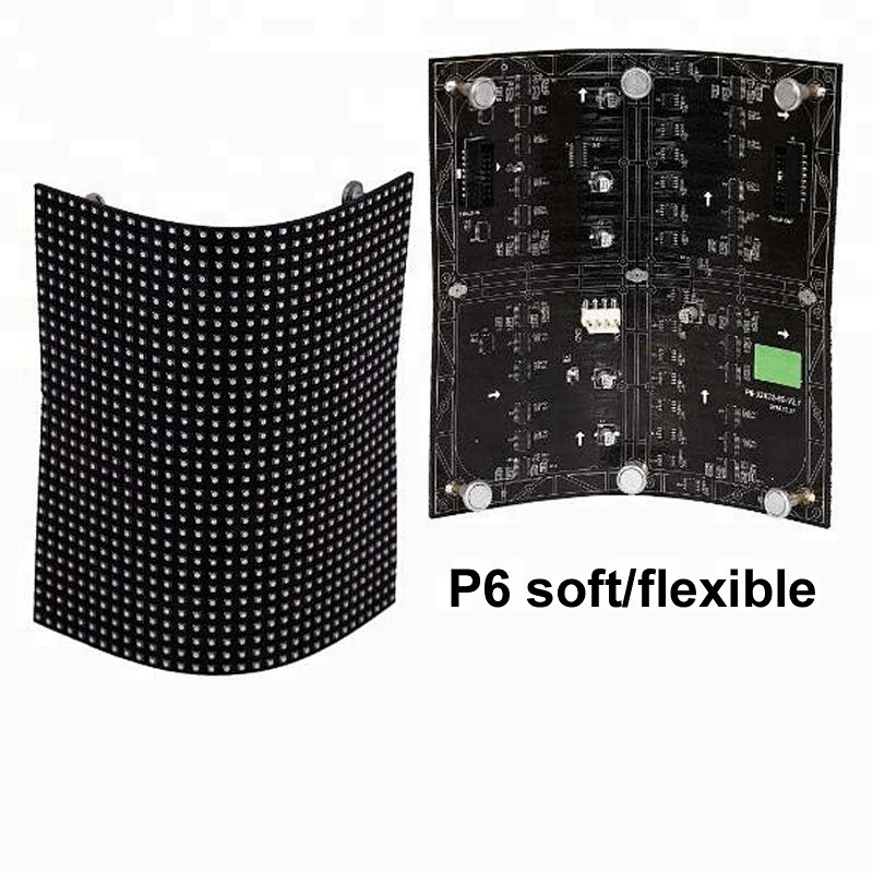 Good Price P6 SMD Full Color Flexible Module Price Curtain LED Video For Indoor Advertising