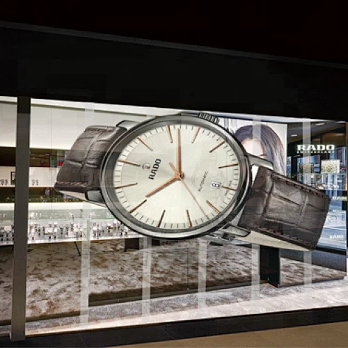 500x1000mm lightweight P3.91-7.8125 transparent led window screen advertising wall led glass display/sign