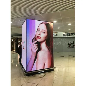 2020 New type special shaped P2 p2.5 p3 airport led cube display seamless four sided full color advertising video led display