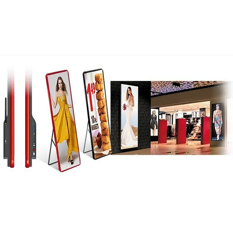 Indoor P2.5 P3 p4 Poster Video Advertising Stand Rental Led Display Screen for shopping mall