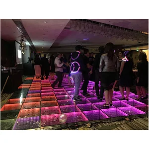 Hot sale 3D infinity mirror temperaed glass led dance floor 50*50cm for disco/party/dj