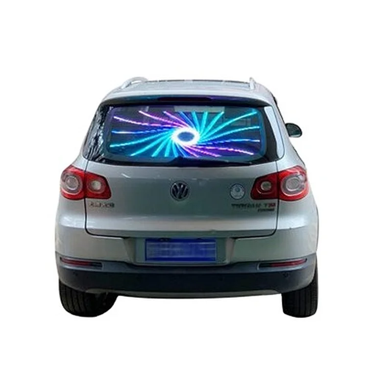 P3.91-7.82 Windows high brightness car advertising digital signs transparent outdoor Led screen for car