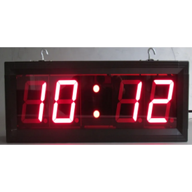 RF wireless control LED time date temperature 4 inches 4 digital display led clock time led board for sale