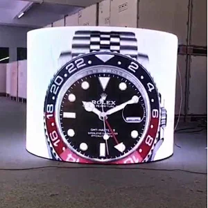 P2.5 flexible HD Indoor & Outdoor Full Color 360 Degree Round LED Screen For advertisement