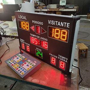 650x400mm black BG Outdoor LED scoreboard with 24s per seconds for basketball