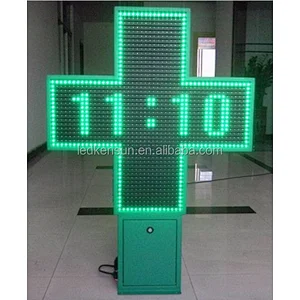 960x960mm RGB Outdoor P10 Video LED Pharmacy Cross Sign Double Sides