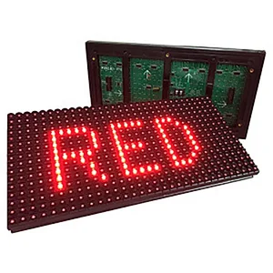 TF Control Card 960mm*320mm DIP P10 Single Color Outdoor LED Display Sign R/G/B/W/Y Customized