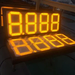High Quality Energy Saving LED petrol price sign waterproof 8 inch yello/red/white green digital display LED Gas Price Sign