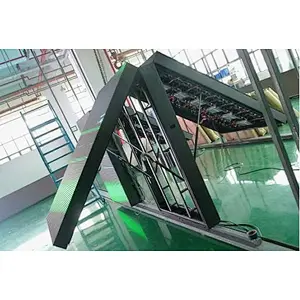 Double Side Front Service Iron Cabinet Full Color Led Display P6 Outdoor Led Display with Protective glass
