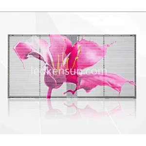 High Quality p10 transparent curtain led display with 960mmWx320mmH