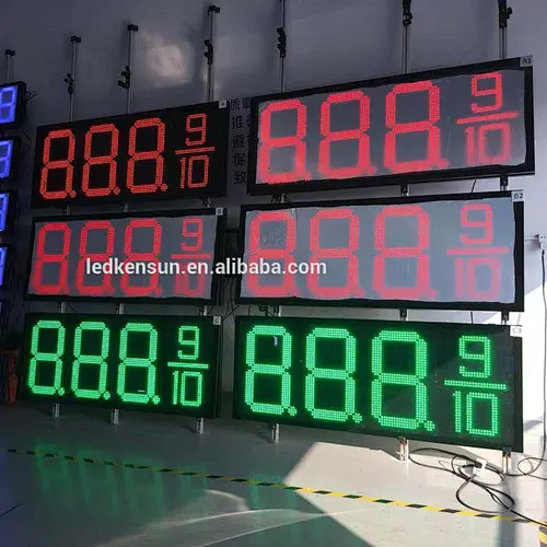LED Time led sign red /green/yellow/white 8.88 led gas sign WIFI control box