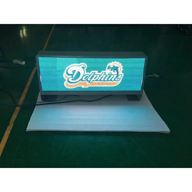 Outdoor advertising car roof top led display wireless/4G/3G control P3/P5 double sided taxi roof led display