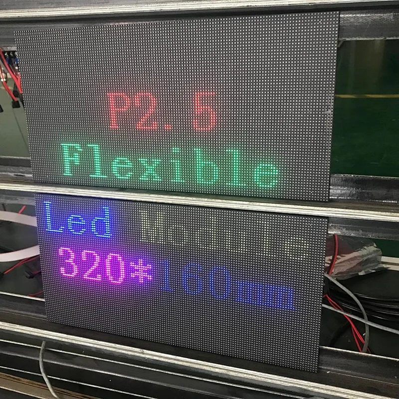 Full Color RGB Small Pitch P2.5 P3 Flexible Soft LED Panel Digital Flexible Soft led Screen Module 320*160mm