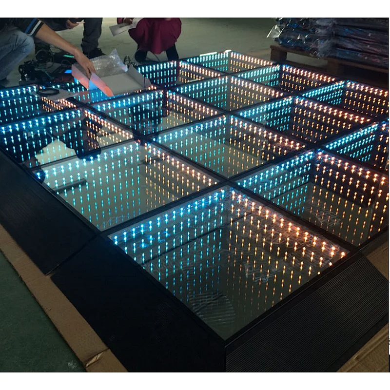 3D wireless 600x600mm led dance floor panel for big mall
