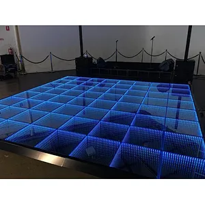 LED disco  dance floor screen LED 3D infinite dance floor screen for exhibition/ wedding scene/ party