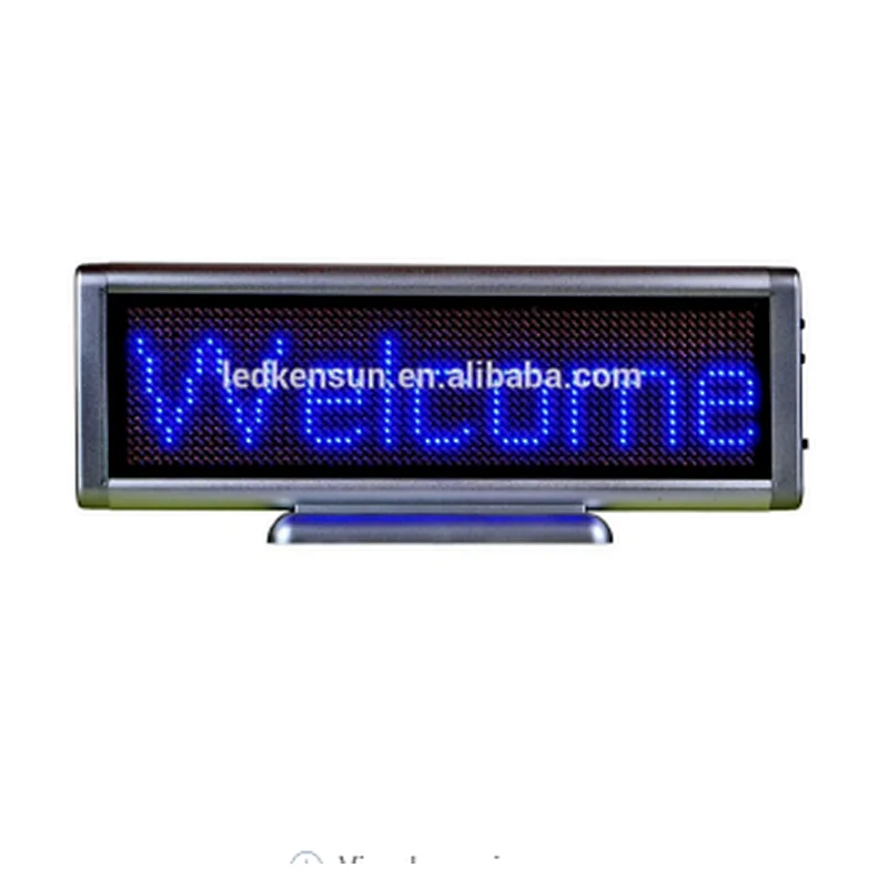 12V Mini ultra-thin desktop Signboard led moving message Display Table led mini sign L1664RGB