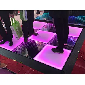 3D wireless 600x600mm led dance floor panel for big mall