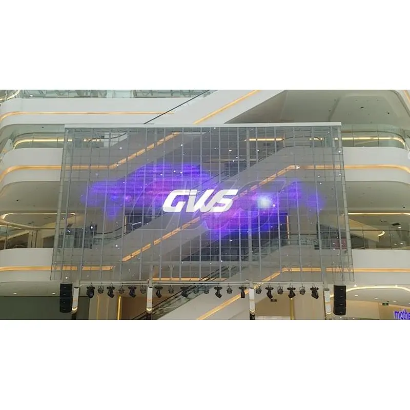 Promotion Indoor High brightness Shopping Mall p3.91-7.8 Transparent LED Display