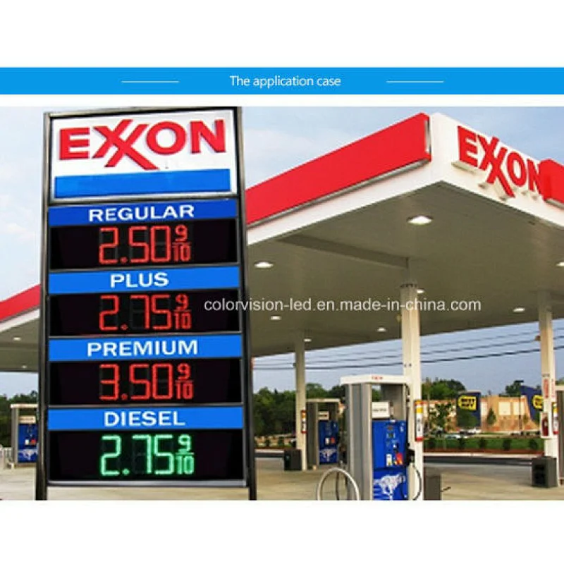 Outdoor waterproof 16inch Petrol Gas Station Screen 8.889/10 Regular Led Gas Price Sign Digital Oil Price