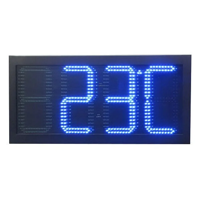 Single Color digital clock led display time temperature panel banner time wirelss control temperature screen board