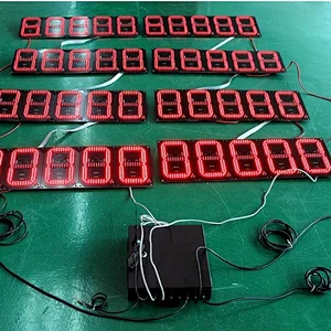4inch 8inch 12inch LED Time led sign red /green/yellow/white 8.888 led gas sign