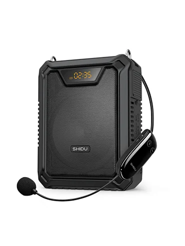 SHIDU Waterproof Portable PA Loudspeaker Rechargeable Digital Voice Evacuation Amplifier UHF Wireless Microphone Amplificador