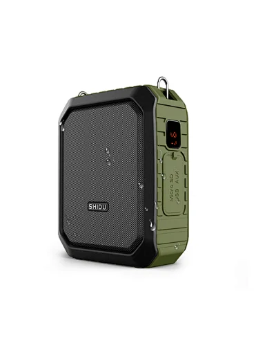 SHIDU M800 UHF Original Waterproof Mobile Wearable Mini Portable Voice Amplifier Green Cordless Speakers With Micr