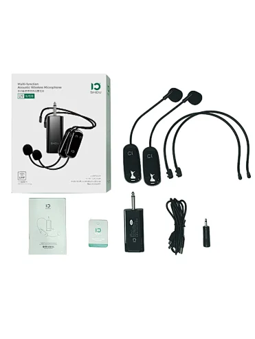 SHIDU  SD-U9 UHF  double wireless Headset  2pcs  Microphone with rechargeable wireless receiver Apply To Any Audio Device